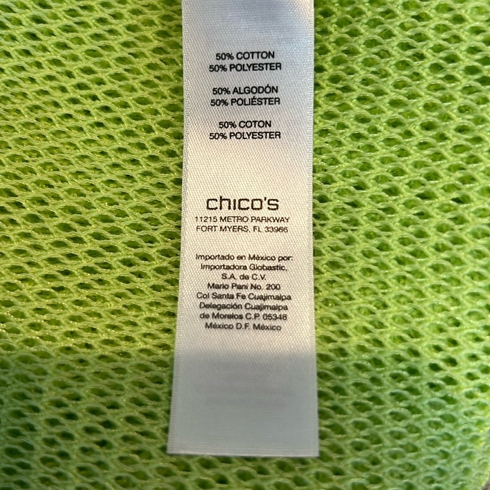 CHICO’S Easywear Mesh Netted Cover Up - 2 - Picture 10 of 12